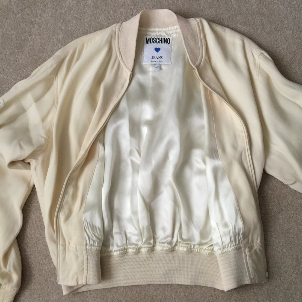 SOLD MOSCHINO Vintage Bomber Jacket Sequin Italy 8 - Picture 9 of 16